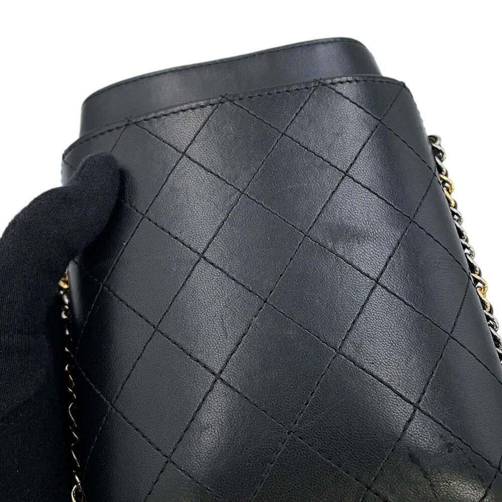 CHANEL Authentic Black Lambskin Leather Logo Wallet - Picture 7 of 14